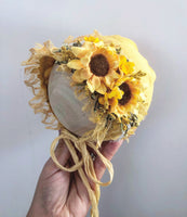 Sunflower Newborn Bonnet