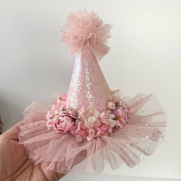 Pink Sparkle Birthday Hat Headband – Pinkytinks